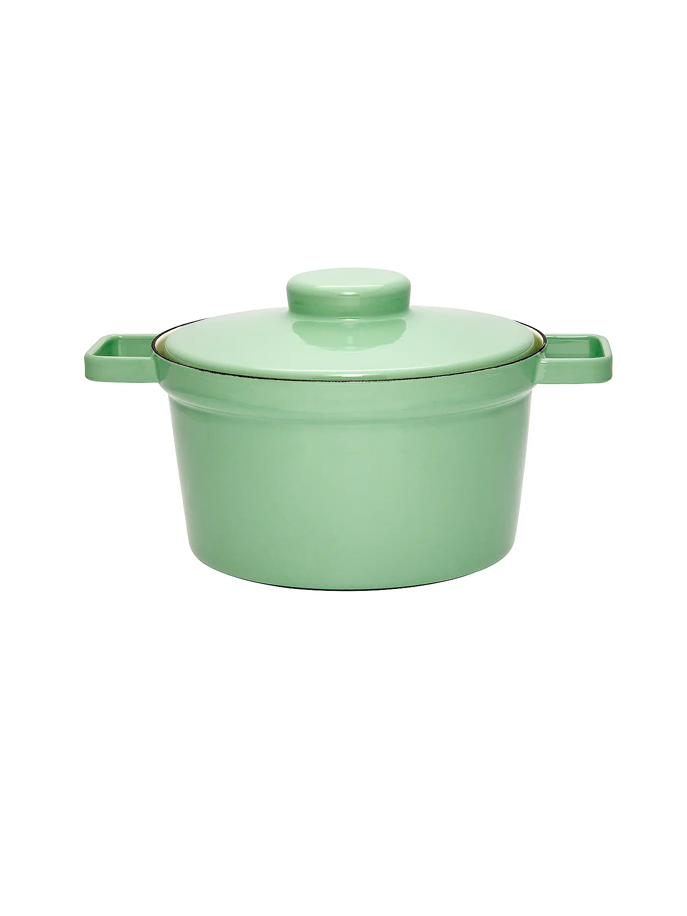 RIESS | Emaille Topf mit Deckel "Aromapot - Truehomeware" 24cm 3,5l | grün